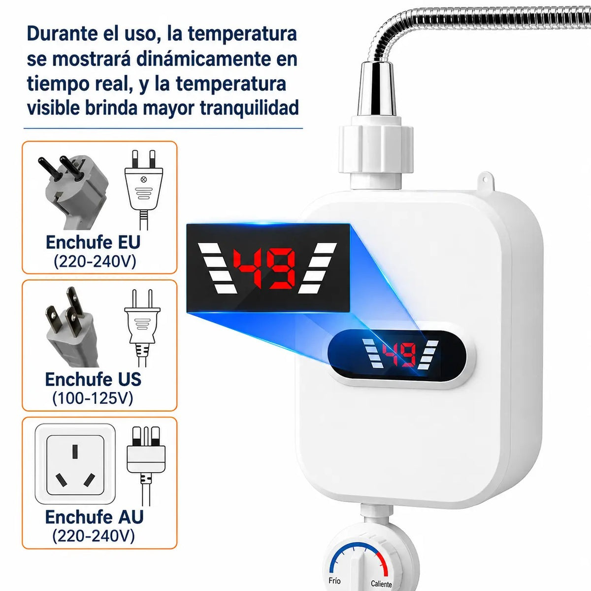 Regadera Eléctrica ThermoLux™ [AGUA CALIENTE SIN GAS]