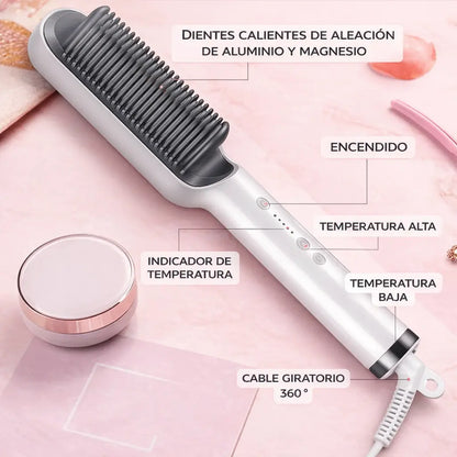 Cepillo Alisador 3 en 1 Profesional + Masajeador Facial PrimeLiss™ [ULTIMAS UNIDADES]